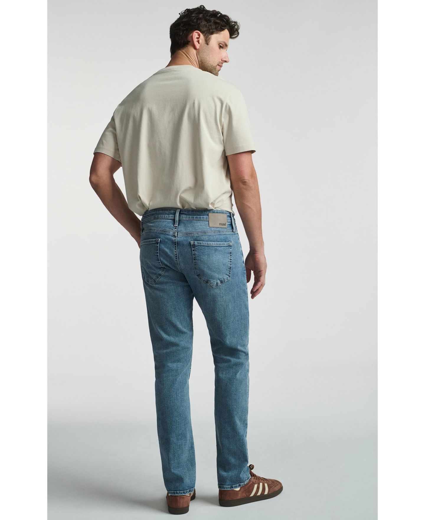 Мужские джинсы Mavi Jeans Jake Slim Leg In Light Brushed Vintage, цвет: Светлый синий — фото 4