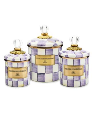 Violet Check Handmade Demi Canister