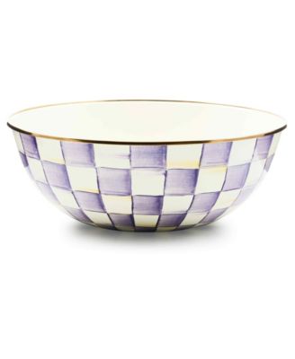 Violet Check Extra Large Everyday Bowl