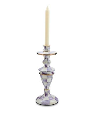 Violet Check Medium Candlestick