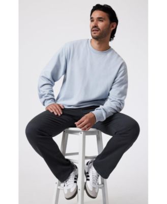 Men's Matt Relaxed Straight Leg In Anthracite Casual Twill