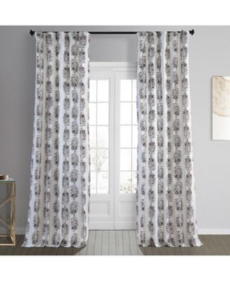 Sago Floral Printed Cotton Room Darkening Curtain
