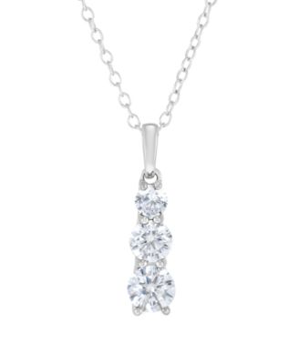 Forever Grown Diamonds - Lab-Grown Diamond Pendant Necklace (1 ct. t.w.) in Sterling Silver