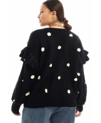 Women's June + Vie Ruffle-Sleeve Cardigan