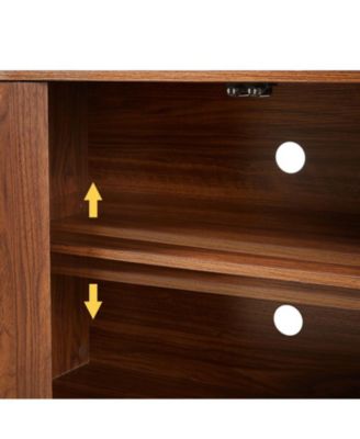 Storage Cabinet with TV Stand wave pattern