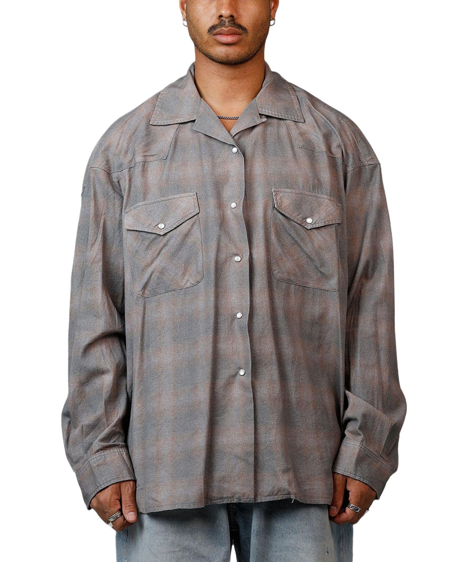 Men's Mem's Faded Print Flannel Shirt