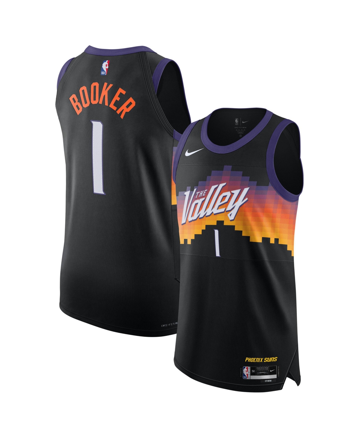 Nike Men's and Women's Devin Booker Black Phoenix Suns 2025/26 City Edition Authentic Jersey