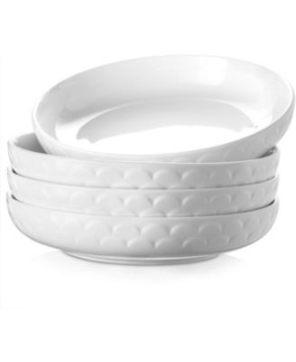 54 oz Large Salad Serving Bowls, Ceramic Soup Bowls, 10'' Plates Bowls Set of 4 for Kitchen Meal Prep