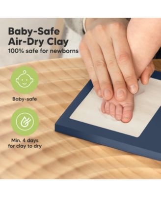 Duo Baby Hand and Footprint Kit, Baby Handprint Kit, Newborn Photo Frame, Baby Keepsake for New Mom
