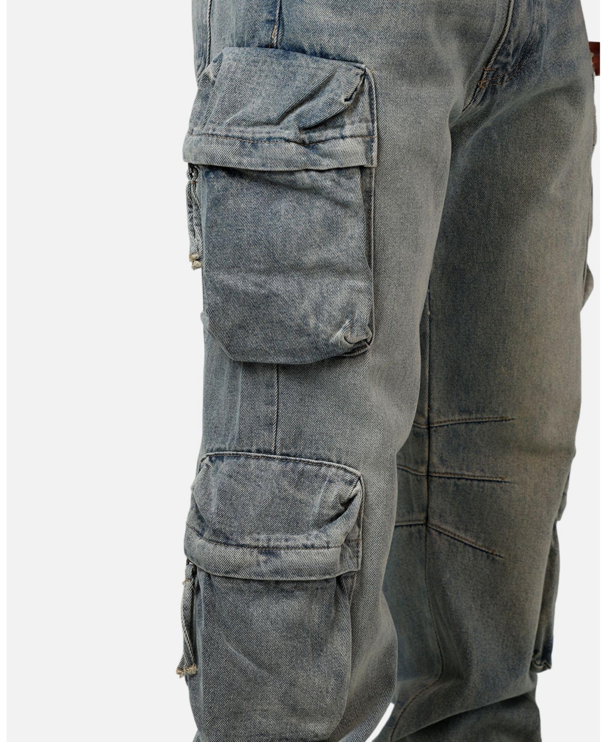 mnml Men's V709 Wide Bellow Cargo Denim Jean's