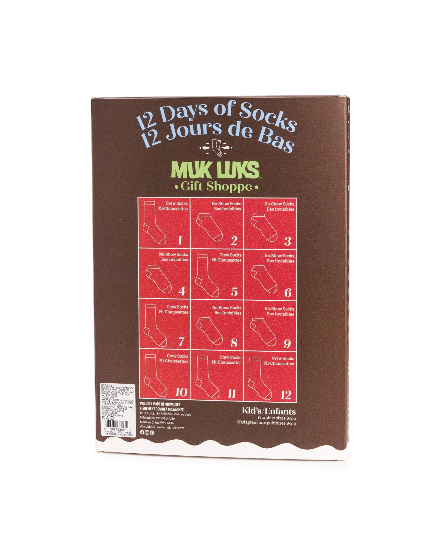 Kids 12 Days of Christmas Socks