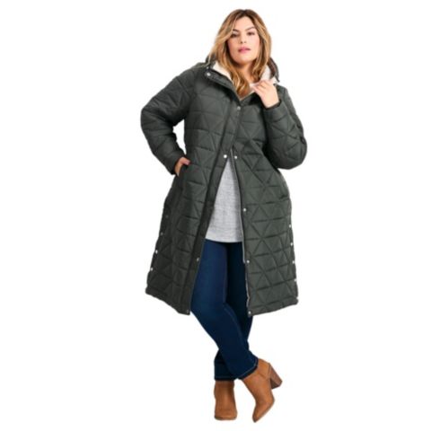 Женские куртки AVENUE Women's Plus Size Quinn Longline Puffer Jacket