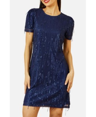 Women's Dripping Sequin Tunic Dress