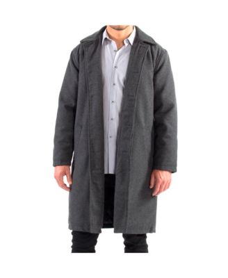 Men's Zach Men s Wool Blend Overcoat – Knee-Length Trench Coat, Runs Large for Layering Over Suits or Sweaters
