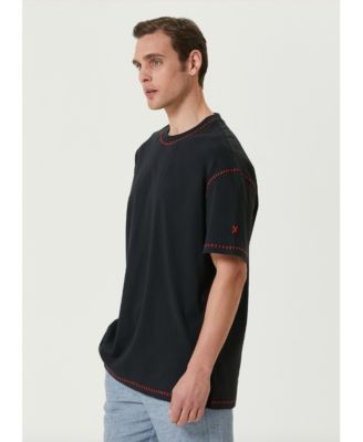 Men's Free Heaven Crochet Cotton T-Shirt