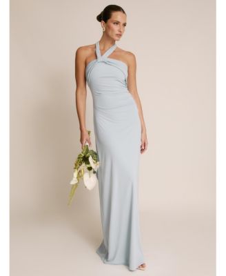 Women's Halter Neck Stretch Bridesmaid Dress