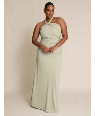 Women's Halter Neck Stretch Bridesmaid Dress