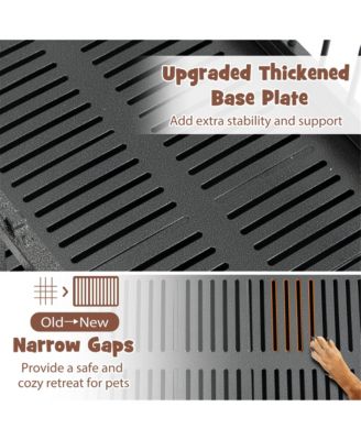 48'' Foldable Heavy-Duty Metal Dog Cage W/ Lockable Rolling Casters