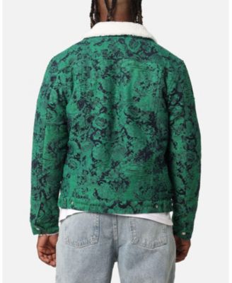 Men's Chelsea Jacquard Sherpa Jacket, Green