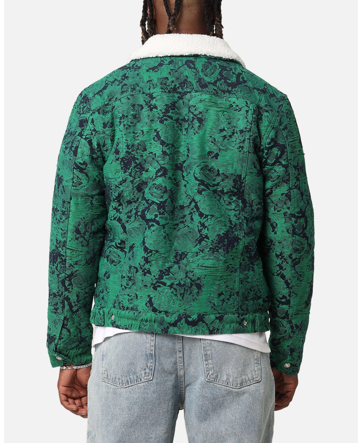 Xxiii Men's Chelsea Jacquard Sherpa Jacket, Green