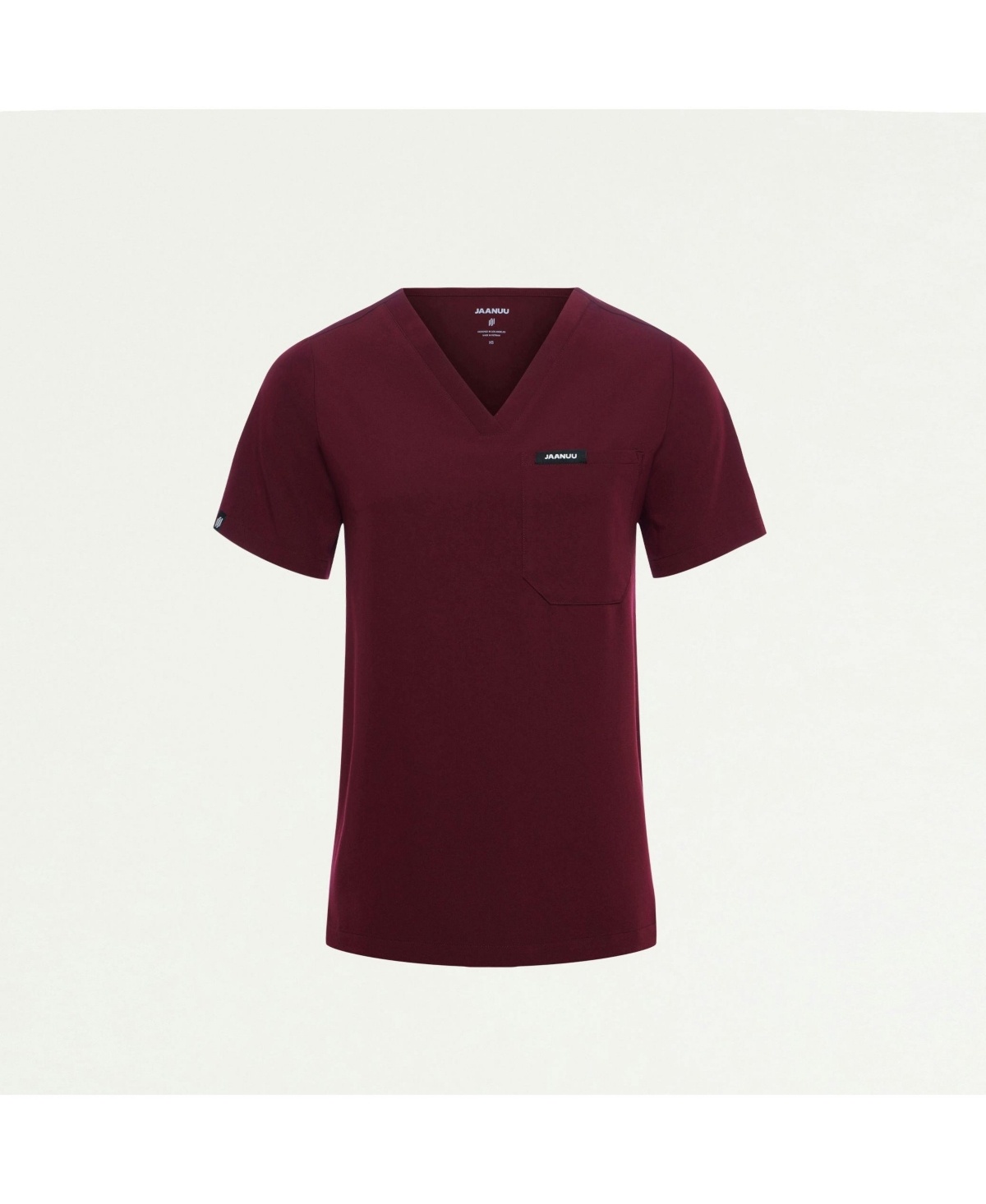 Jaanuu Women's Rhena 1-Pocket Slim V-Neck Scrub Top - Mauve Xl