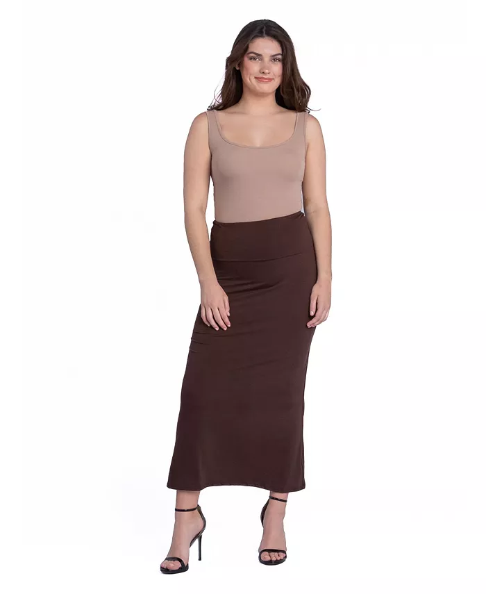 Petite Comfortable Fold Over Maxi Skirt - thumbnail 4