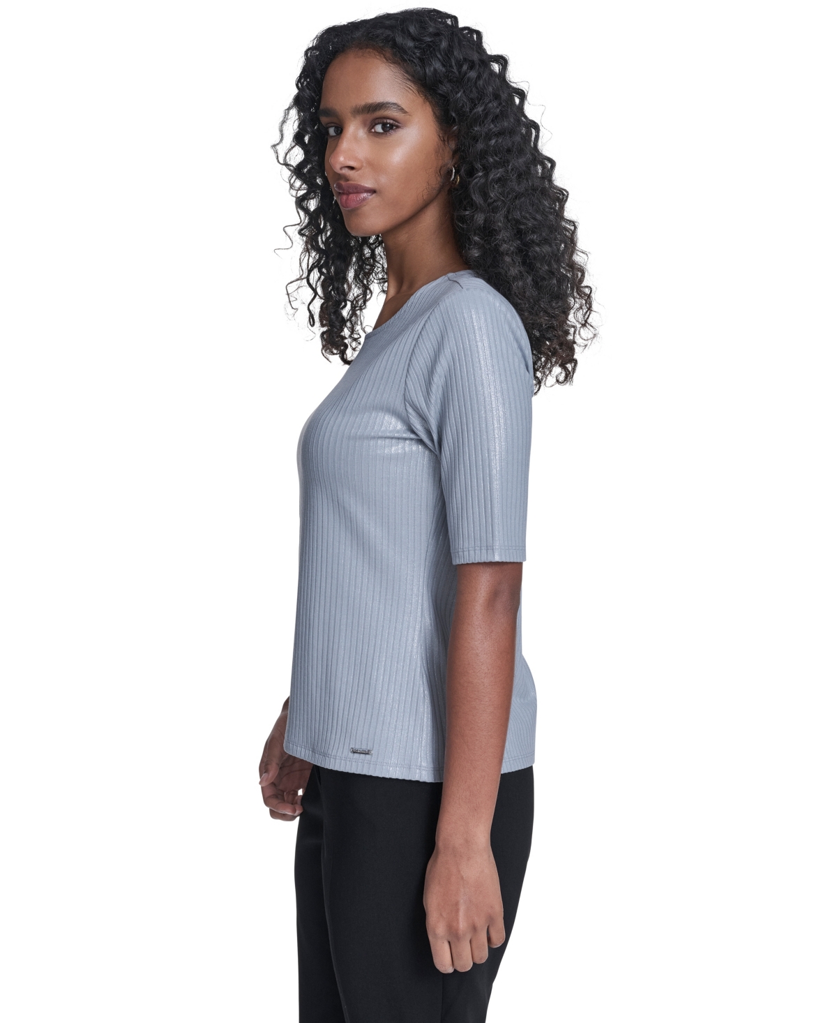 Calvin Klein Women's Short-Sleeve Striped Top