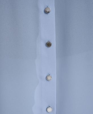 Women's Short-Sleeve Button Front Top