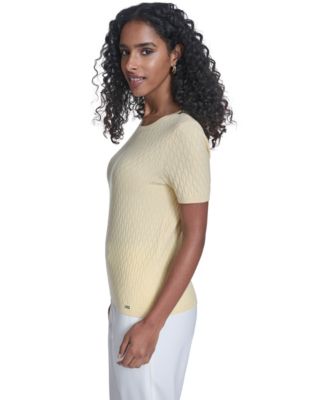 Women's Textured Short-Sleeve Sweater