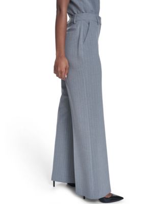 Women's Pinstripe Mid-Rise Pants
