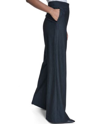 Women's Faux Denim Wide Leg Pants