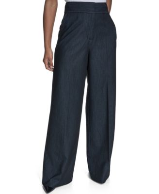 Calvin Klein - Women's Faux Denim Wide Leg Pants