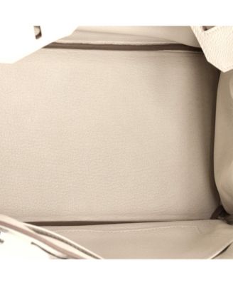 Birkin 30 Handbag Light Togo with Palladium Hardware