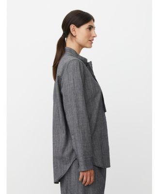 Women's Long Sleeve Neck Tie Shirt