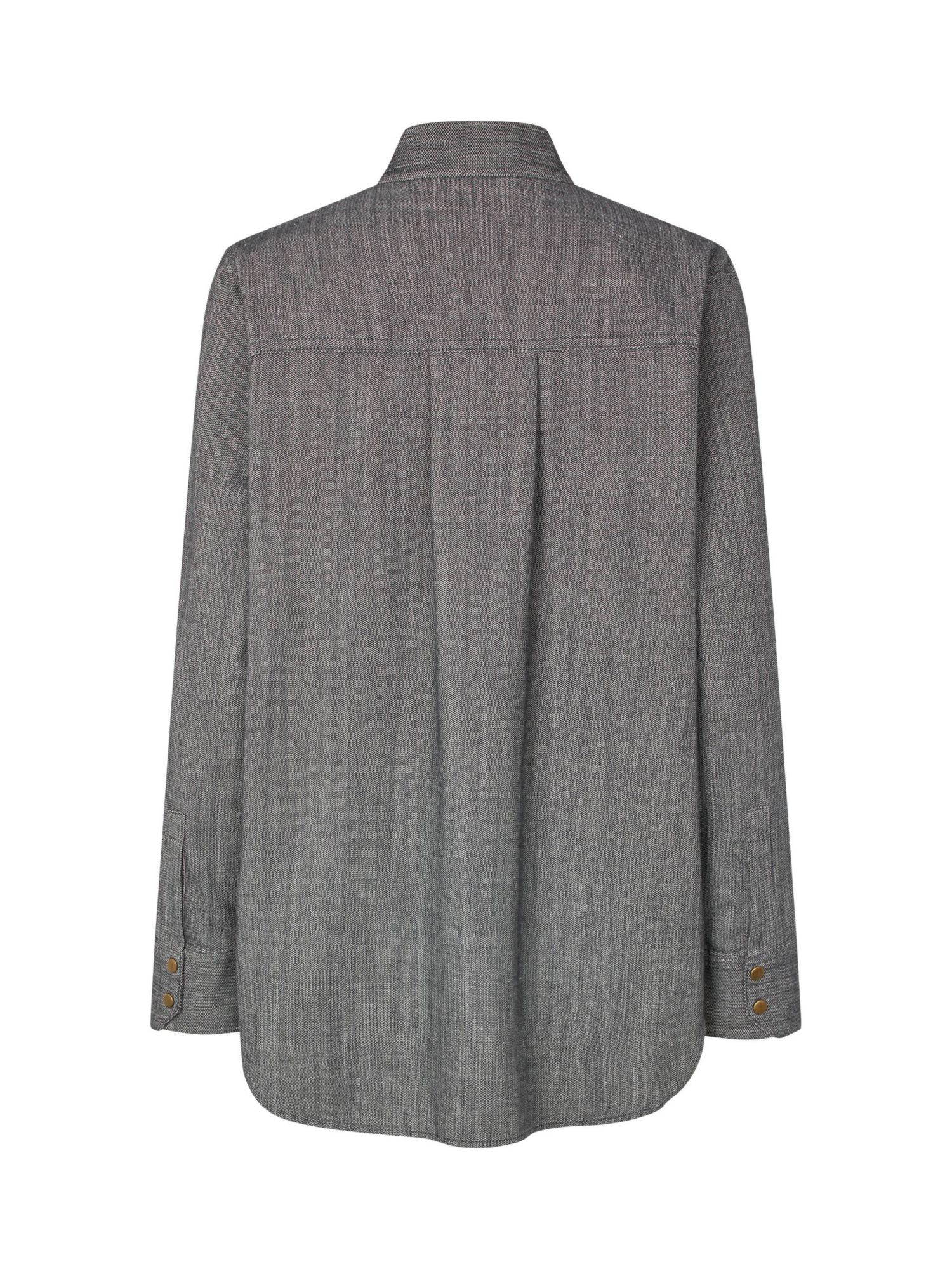 Women's Long Sleeve Neck Tie Shirt