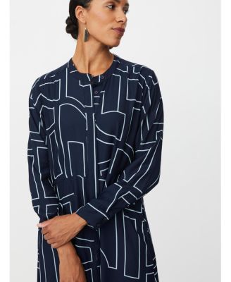 Women's Nataly Long Sleeve A-Line Midi Dress