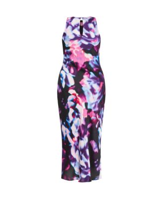 Plus Size Halter Print Dress