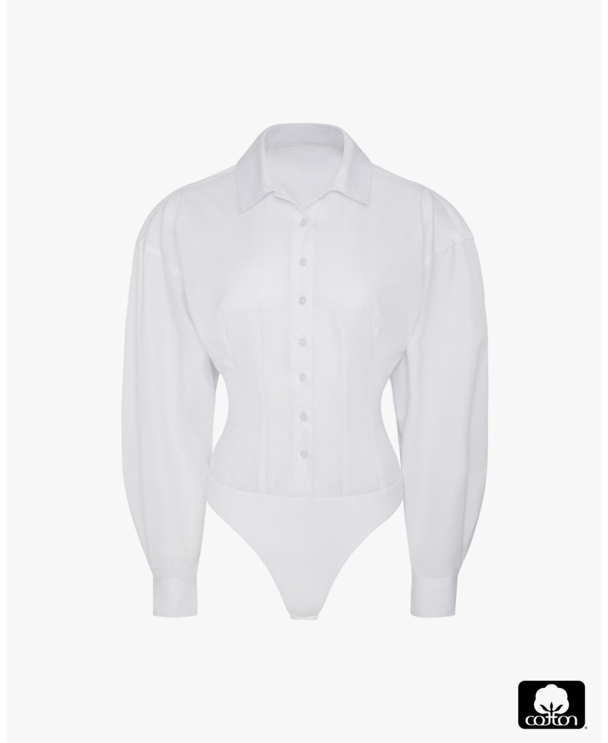 WeWoreWhat Women's Balloon Sleeve Button Up Bodysuit