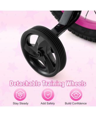 16 Inch Kids Bike Adjustable Bicycle with Front Basket for Children Aged 4-7 Years Old