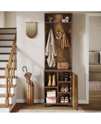 Tribesigns 3-in-1 Entryway Hall Tree with Storage, Farmhouse Hall Tree ...