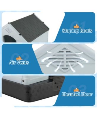 Dog House Pet Puppy Shelter Waterproof Indoor/Outdoor Ventilate