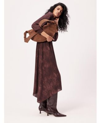 Women's Chiffon Hanky Hem Maxi Dress