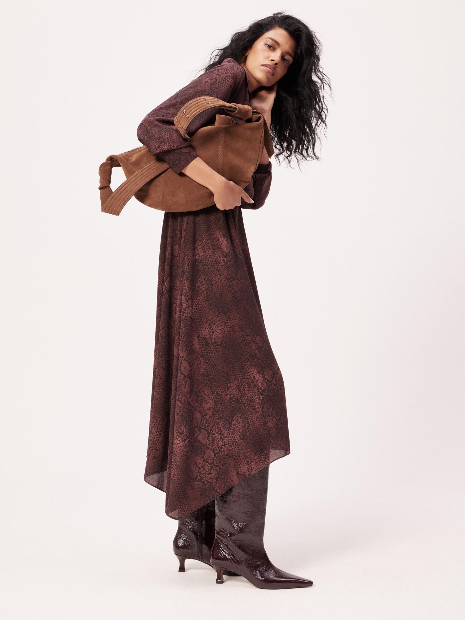 Women's Chiffon Hanky Hem Maxi Dress