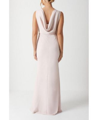 Women's Cowl Back Maxi Bridesmaid Dress