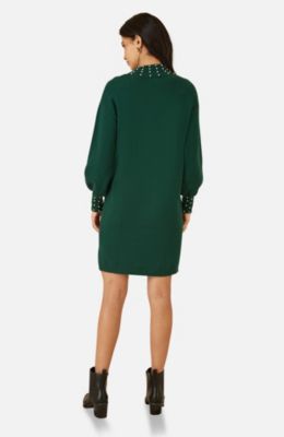 Women's Bead Detail Knitted Sweater Dress