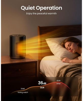 Space Heater for Indoor Use, 1500W 4 Heating Modes for Office Bedroom, Portable Electric Heater with Thermostat, Child Lock