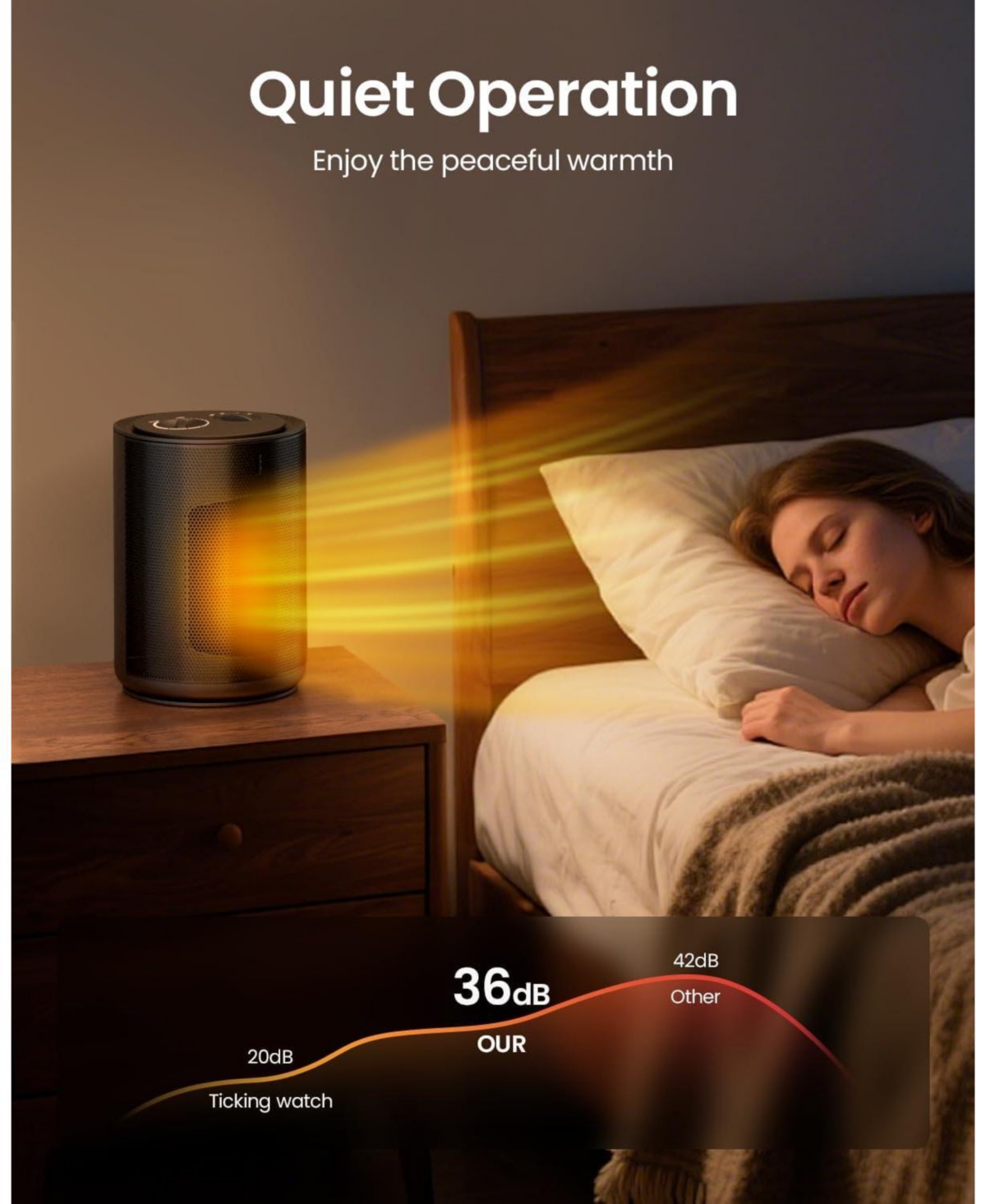 Cowsar Space Heater for Indoor Use, 1500W 4 Heating Modes for Office Bedroom, Portable Electric Heater with Thermostat, Child Lock