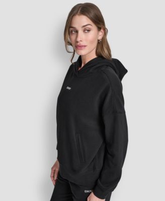 Women's Metallic Bubble Logo Drop Shoulder Pull-On Hoodie