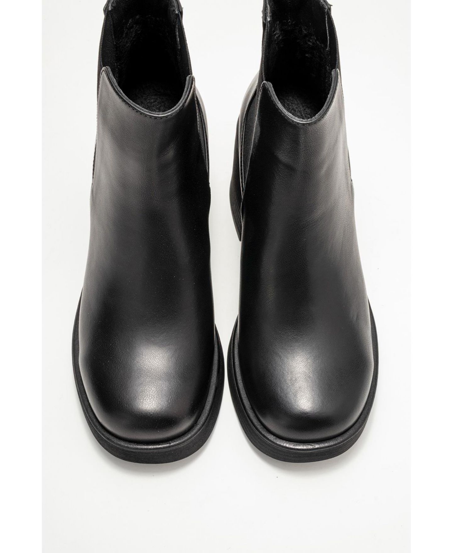 Женские ботинки Forever & Always Shoes Lysa Leather Platform Boot, цвет: Чёрный кожаный — фото 4