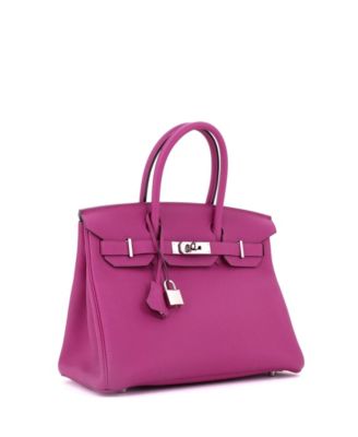 Birkin 30 Handbag Pink Togo with Palladium Hardware